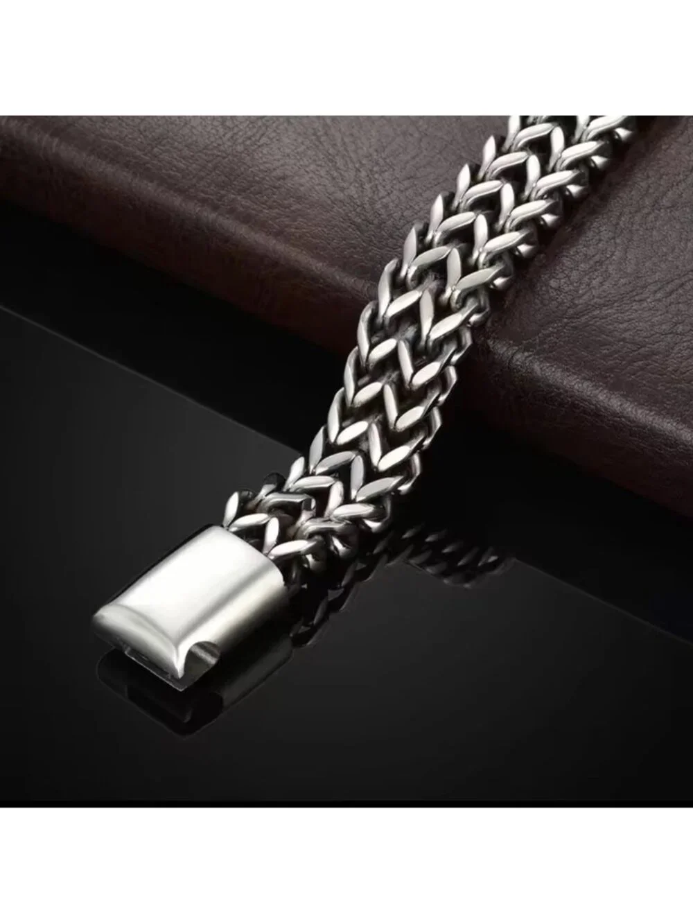 Stainless steel lux Silver Men's Bracelet